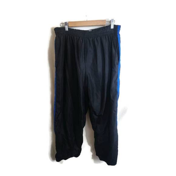 Spalding Other - SPALDING Black Blue Side striped Drawstring Sport Windbreaker Sweat Pants XL